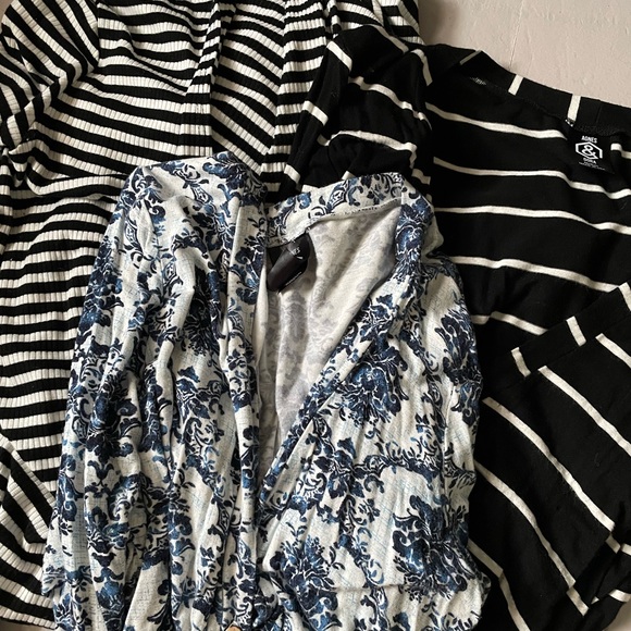 Agnes & Dora Tops - Agnes & Dora Lot Striped Duster & 2 Favorite Cardigans